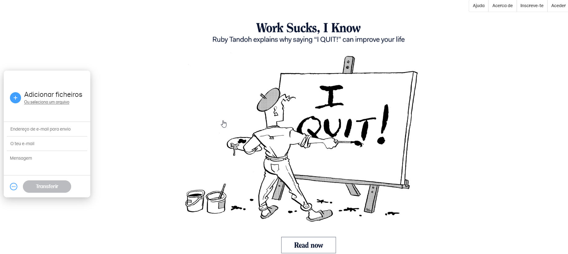Ilustração WeTransfer